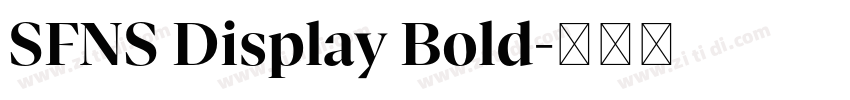 SFNS Display Bold字体转换